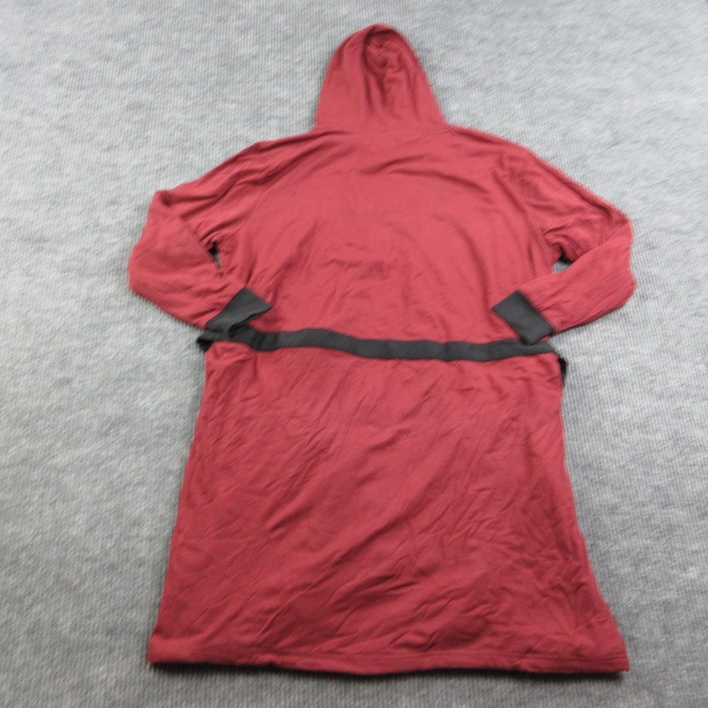 DudeRobe Robe Mens L Red Hooded Belted Polycotton Jersey Lightweight NWT - Picture 13 of 16
